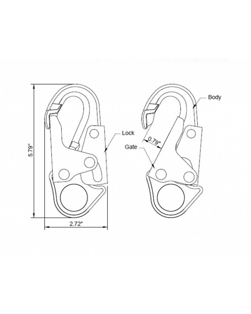 DA Snap Hook, Standard Steel